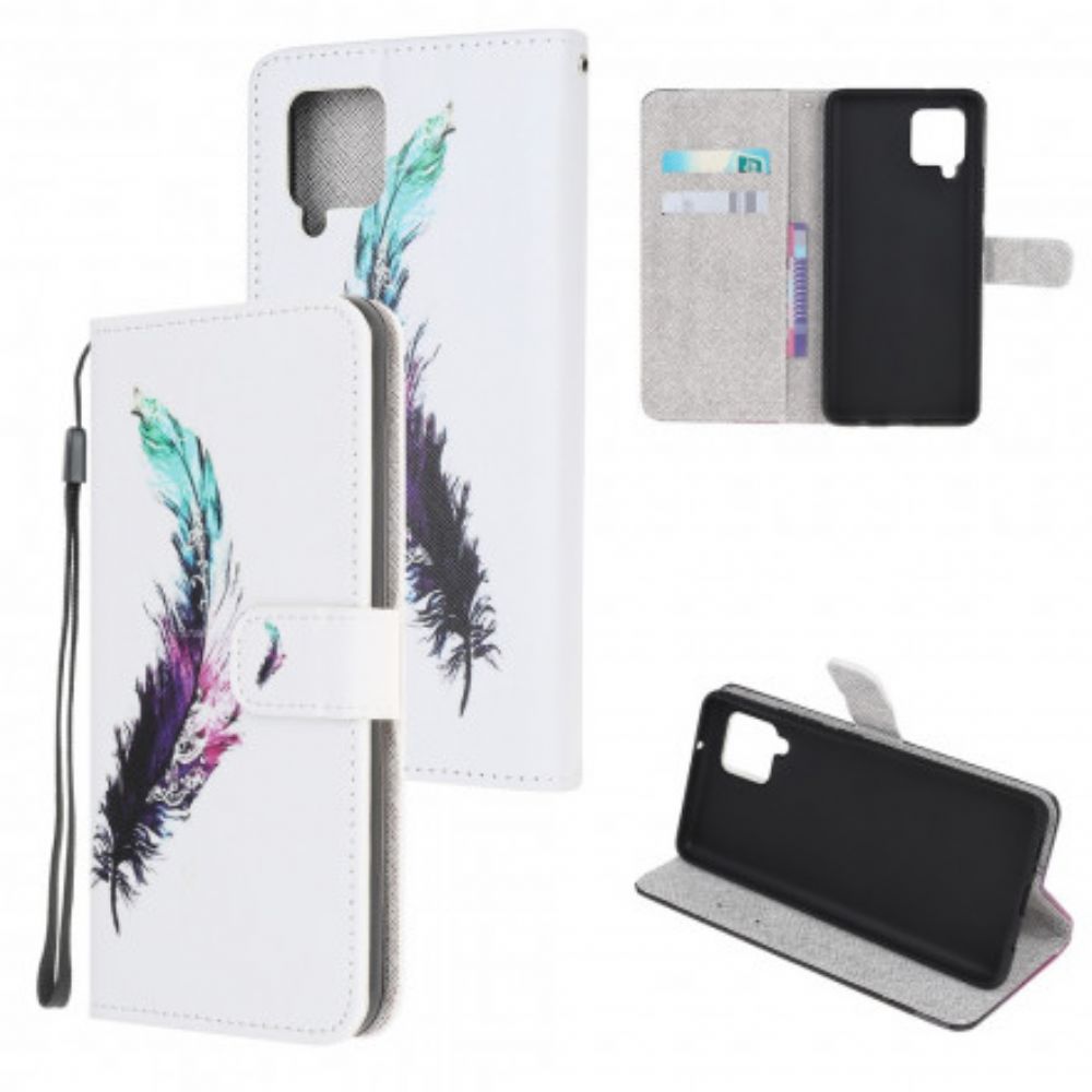 Folio-hoesje voor Samsung Galaxy A22 4G Met Ketting Thong Veer