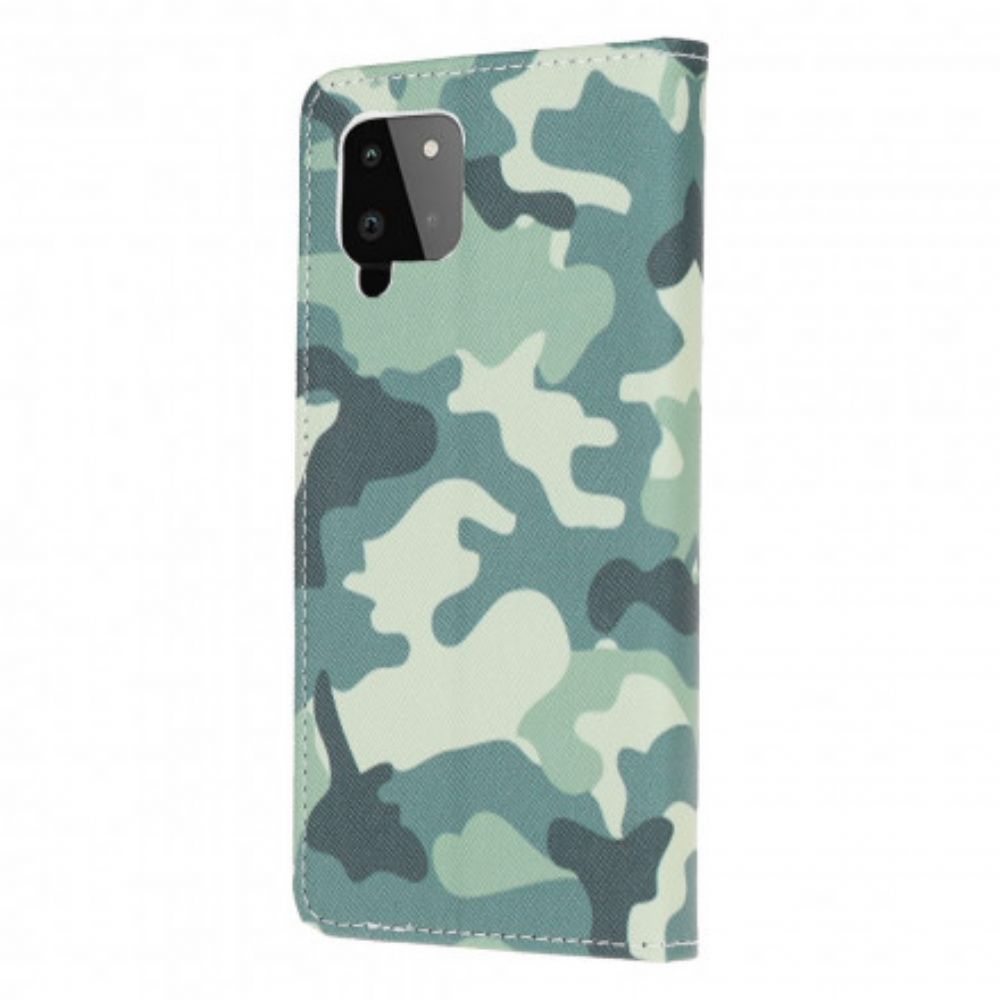 Folio-hoesje voor Samsung Galaxy A22 4G Militaire Camouflage