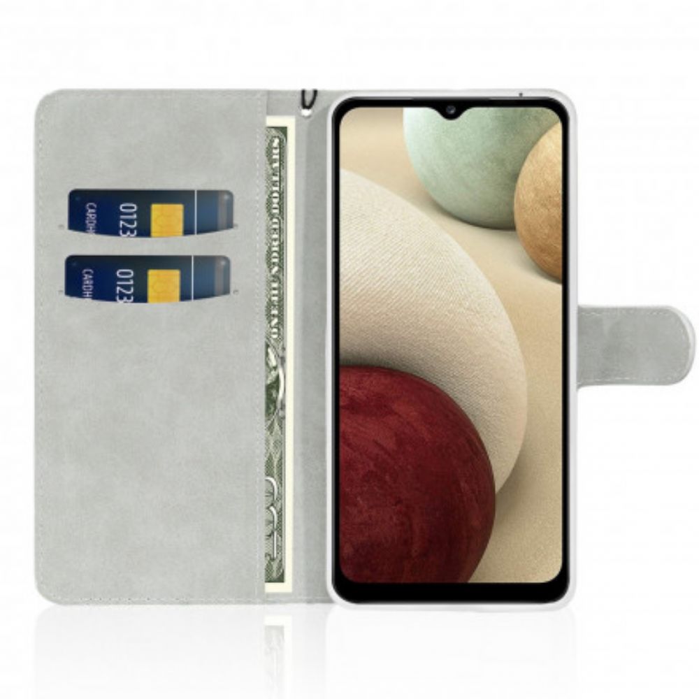 Folio-hoesje voor Samsung Galaxy A22 4G Pailletten S-ontwerp