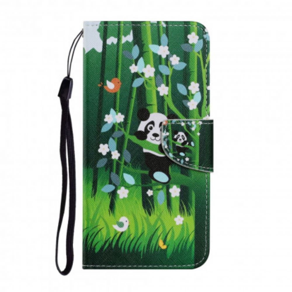 Folio-hoesje voor Samsung Galaxy A22 4G Pandawandeling