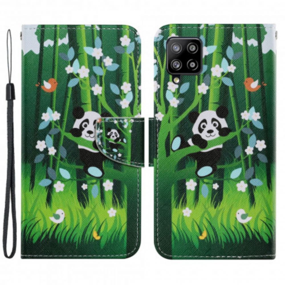 Folio-hoesje voor Samsung Galaxy A22 4G Pandawandeling