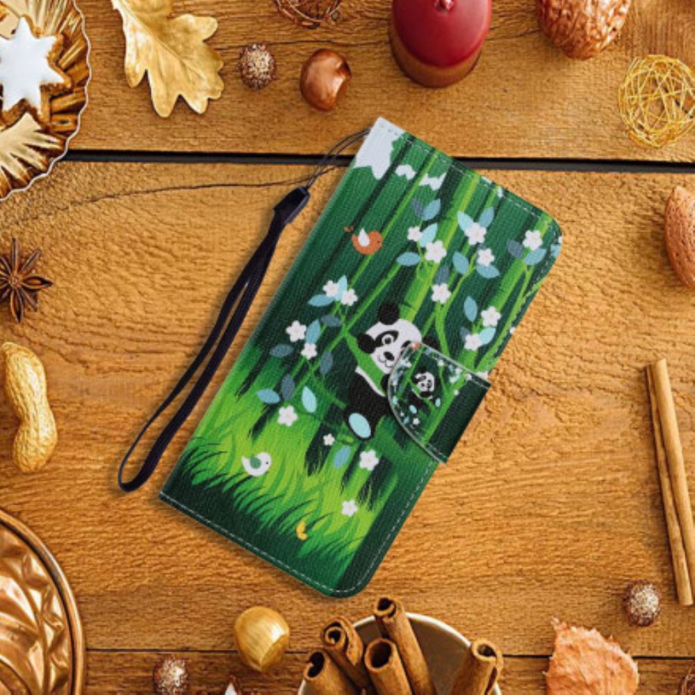 Folio-hoesje voor Samsung Galaxy A22 4G Pandawandeling