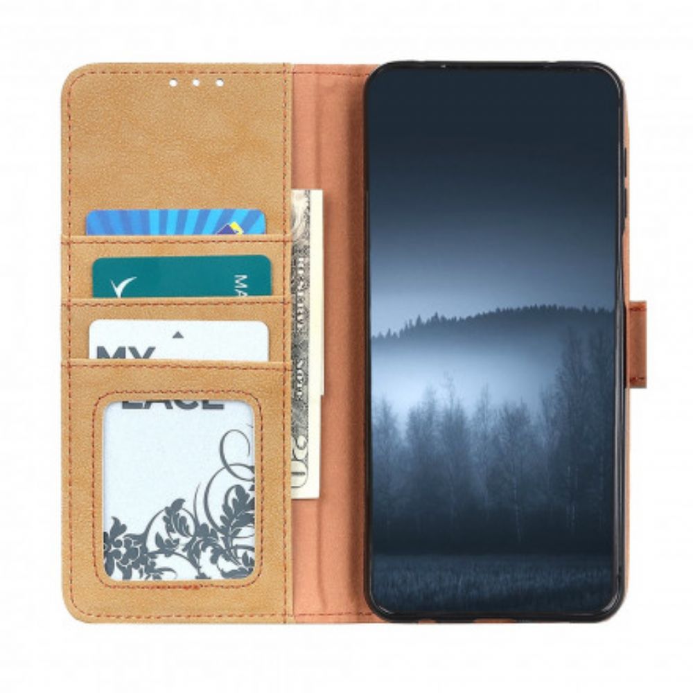 Folio-hoesje voor Samsung Galaxy A22 4G Retro Split Kunstleer Khazneh