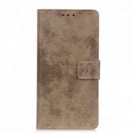 Folio-hoesje voor Samsung Galaxy A22 4G Vintage Leereffect