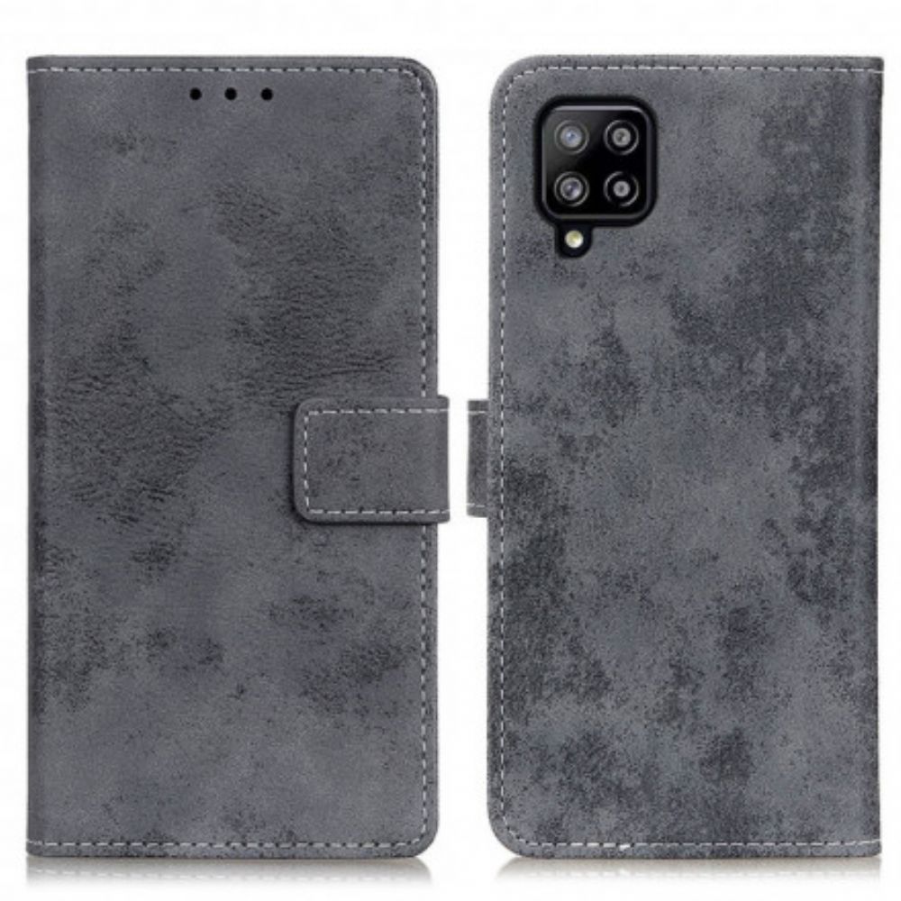 Folio-hoesje voor Samsung Galaxy A22 4G Vintage Leereffect