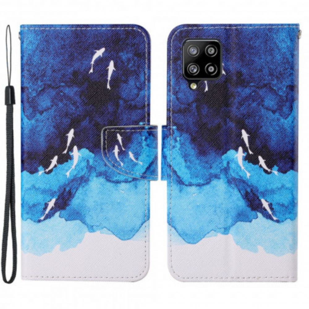 Folio-hoesje voor Samsung Galaxy A22 4G Zee Met Riem