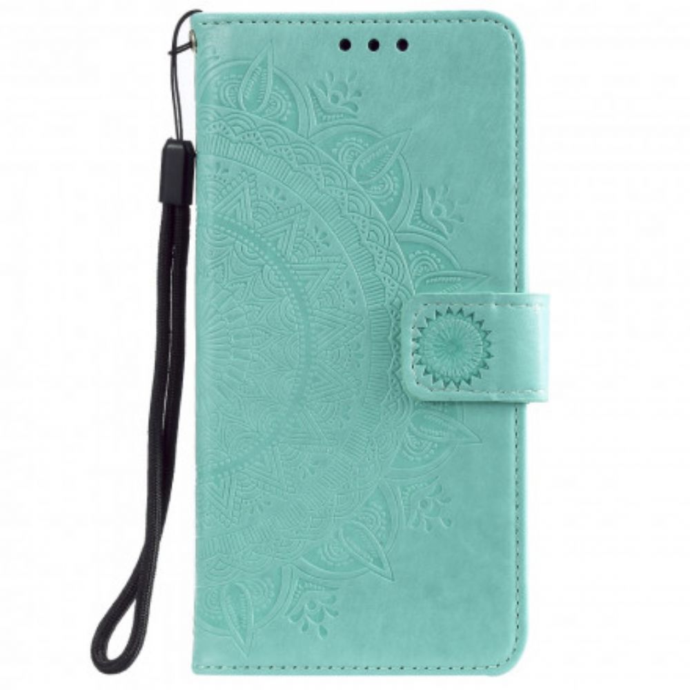 Folio-hoesje voor Samsung Galaxy A22 4G Zon Mandala