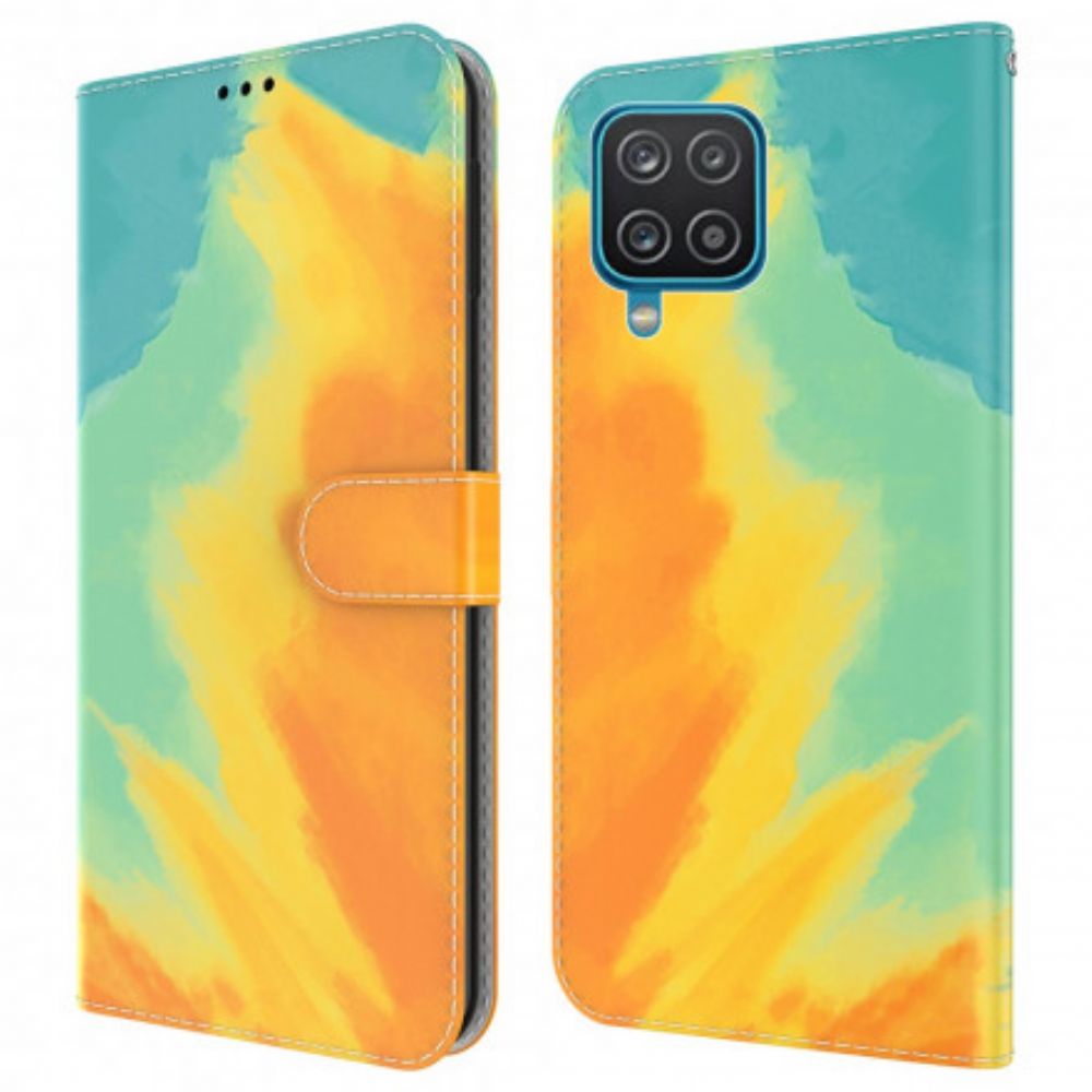 Leren Hoesje voor Samsung Galaxy A22 4G Abstract