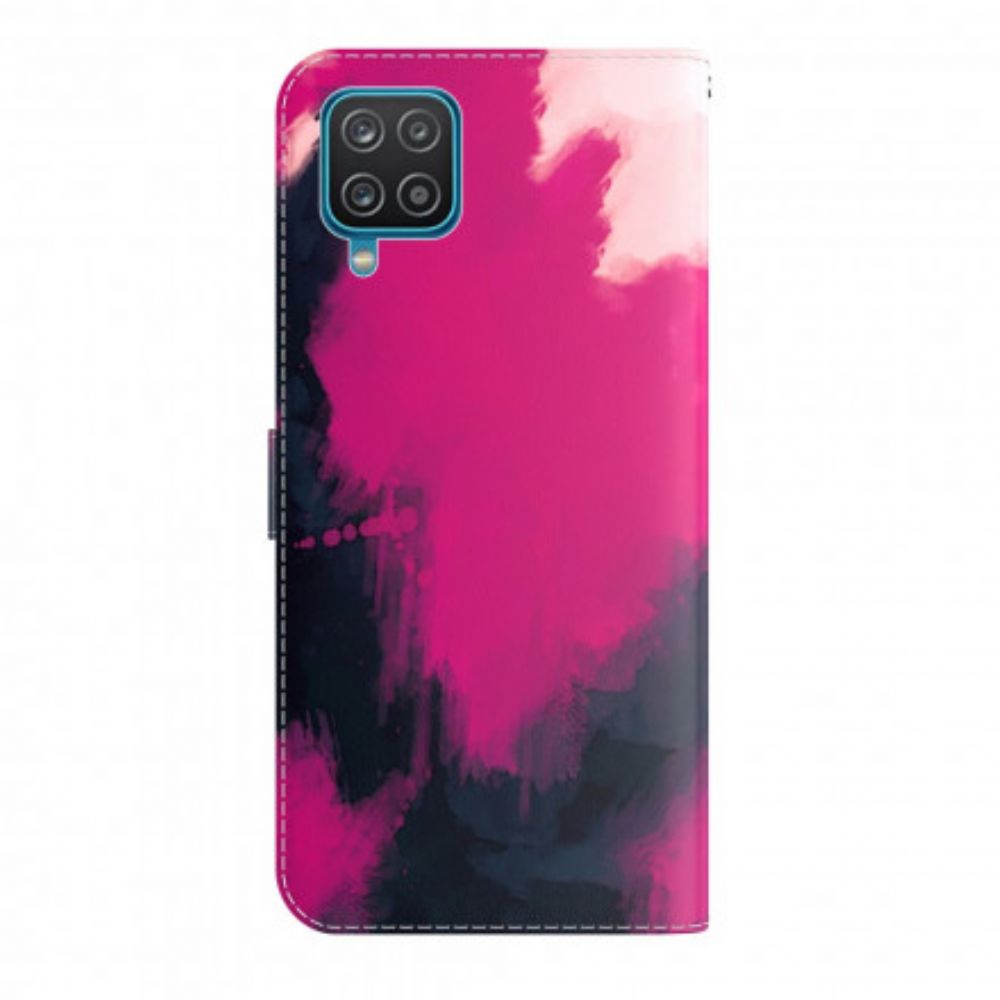 Leren Hoesje voor Samsung Galaxy A22 4G Abstract