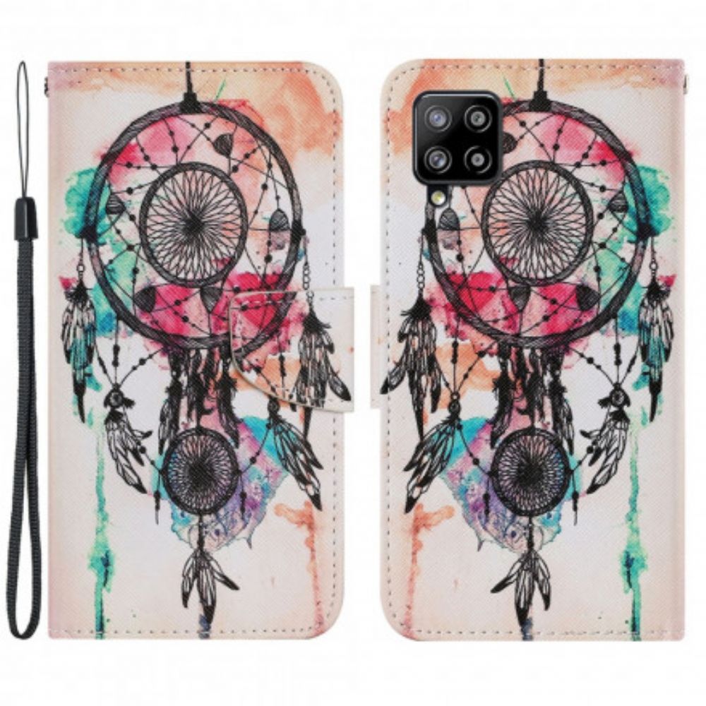 Leren Hoesje voor Samsung Galaxy A22 4G Aquarel Dromenvanger