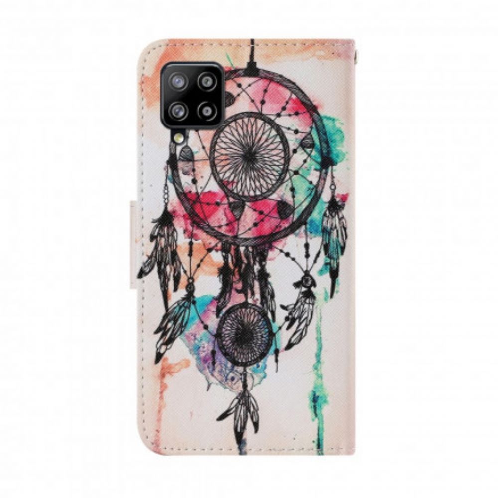 Leren Hoesje voor Samsung Galaxy A22 4G Aquarel Dromenvanger