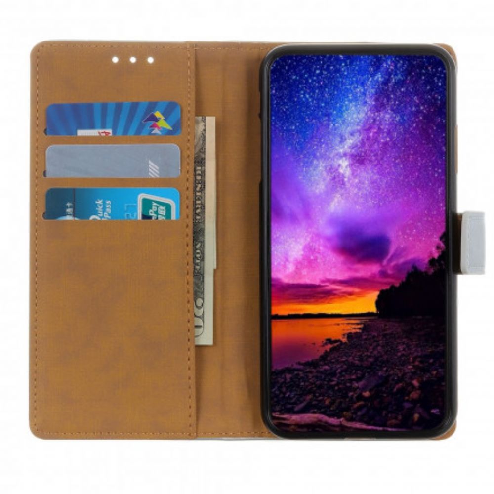 Leren Hoesje voor Samsung Galaxy A22 4G Eenvoudig Kunstleer