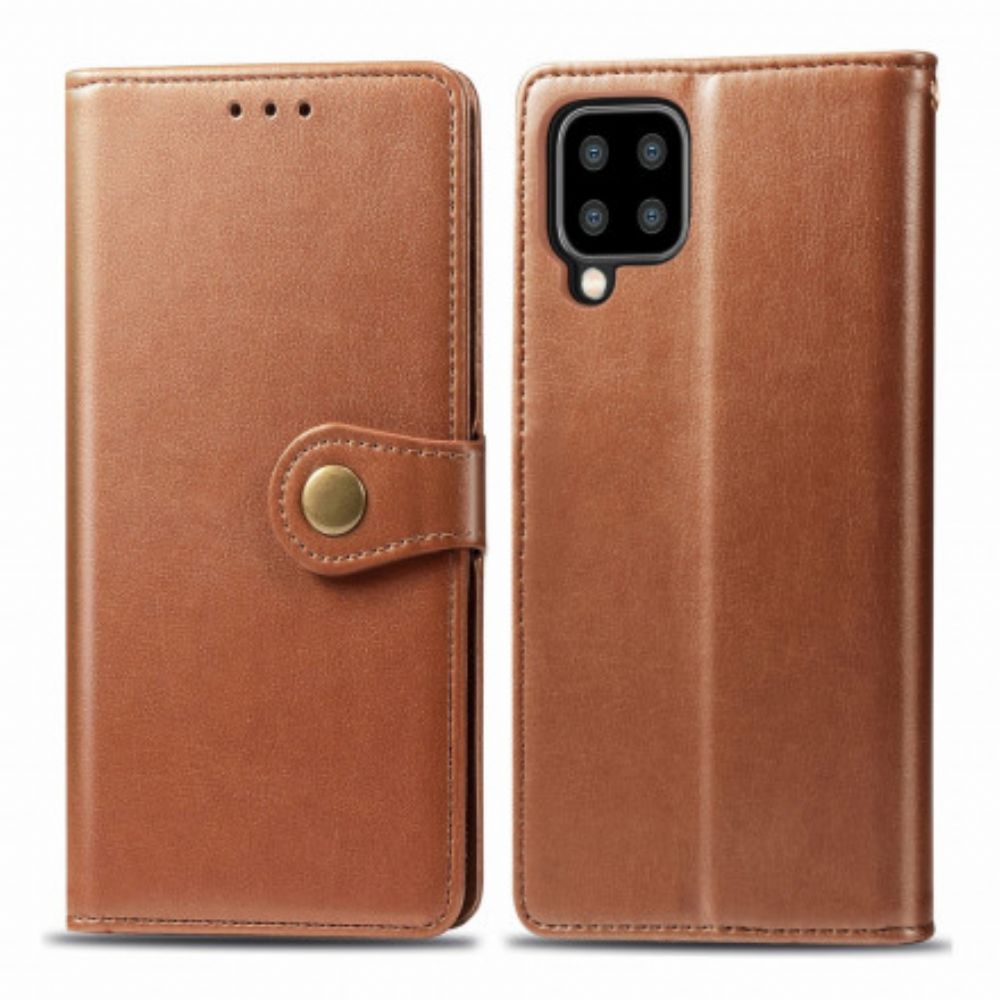 Leren Hoesje voor Samsung Galaxy A22 4G Faux Leder En Vintage Sluiting