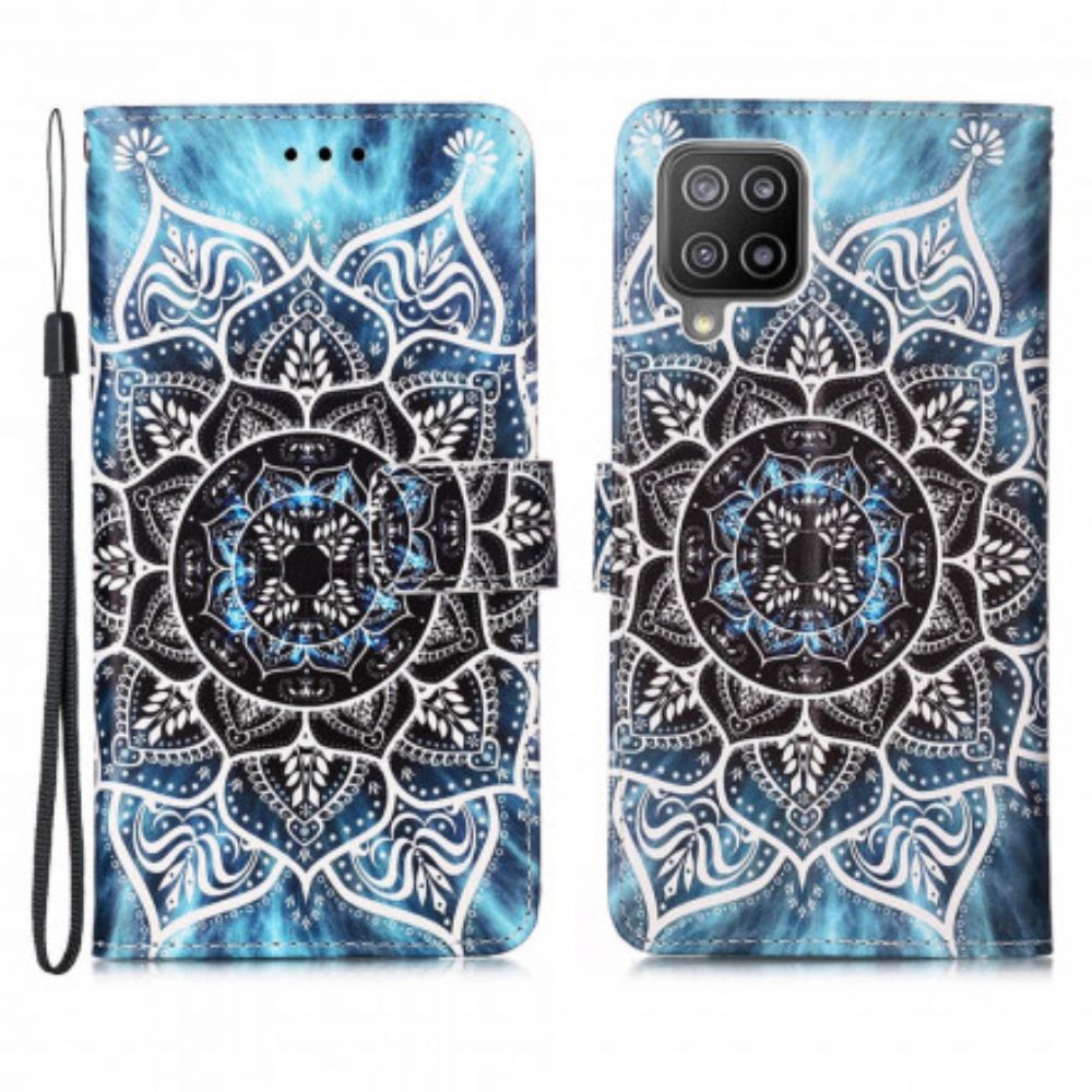 Leren Hoesje voor Samsung Galaxy A22 4G Mandala In De Lucht