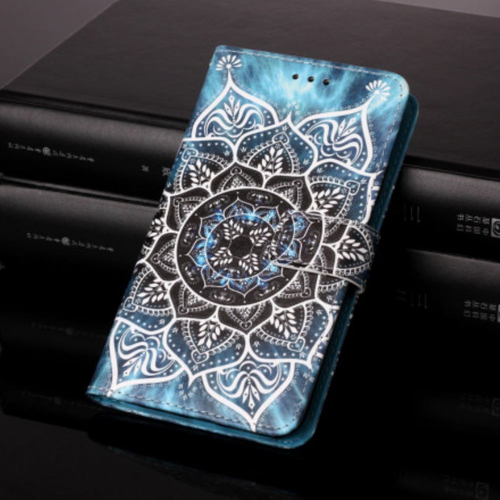 Leren Hoesje voor Samsung Galaxy A22 4G Mandala In De Lucht