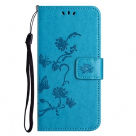 Flip Case voor OnePlus 10T 5G Bloemen