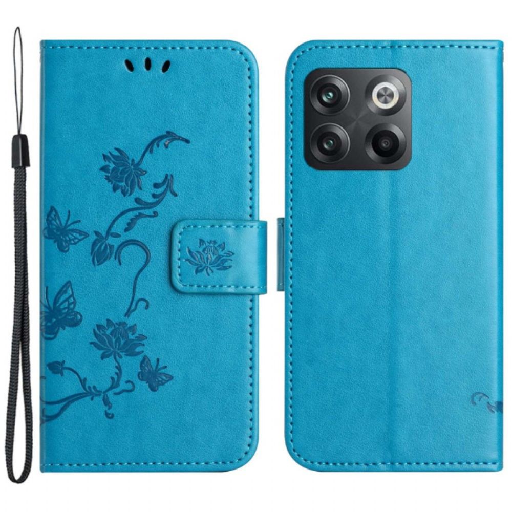 Flip Case voor OnePlus 10T 5G Bloemen