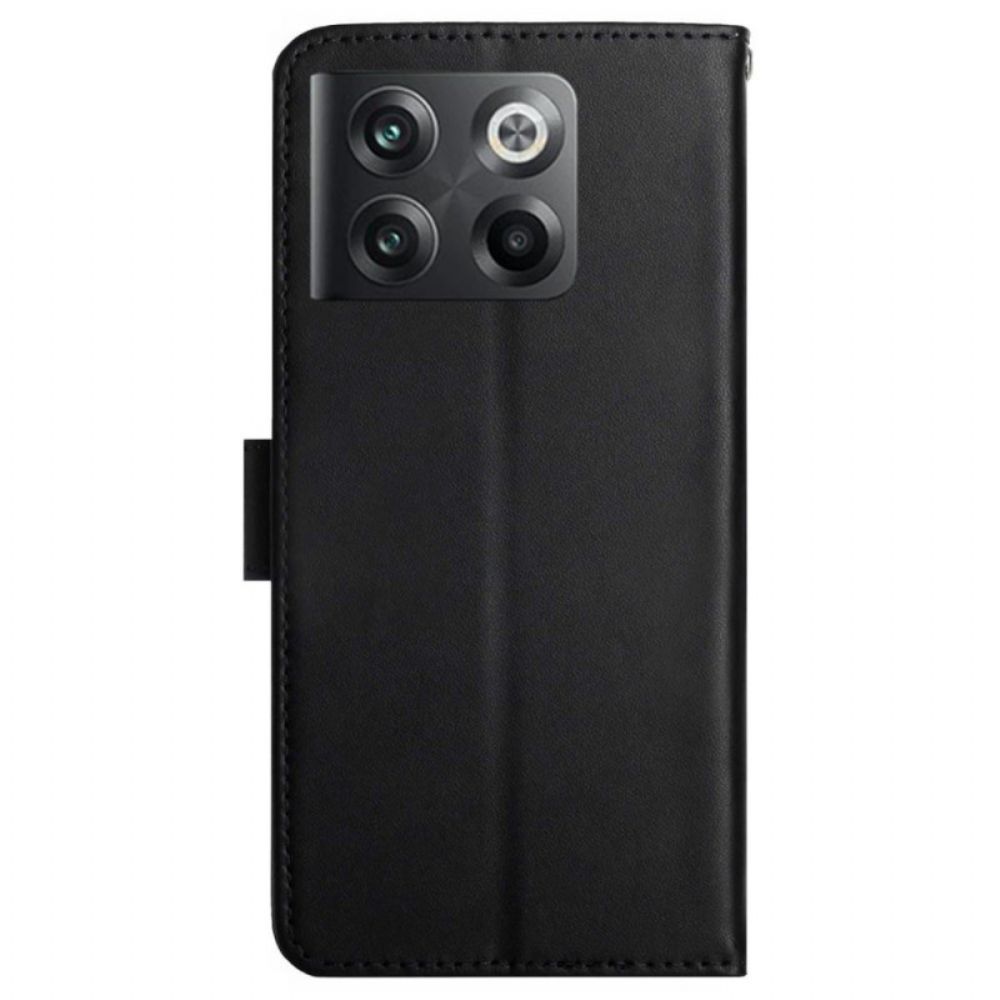 Flip Case voor OnePlus 10T 5G Echt Nappaleer