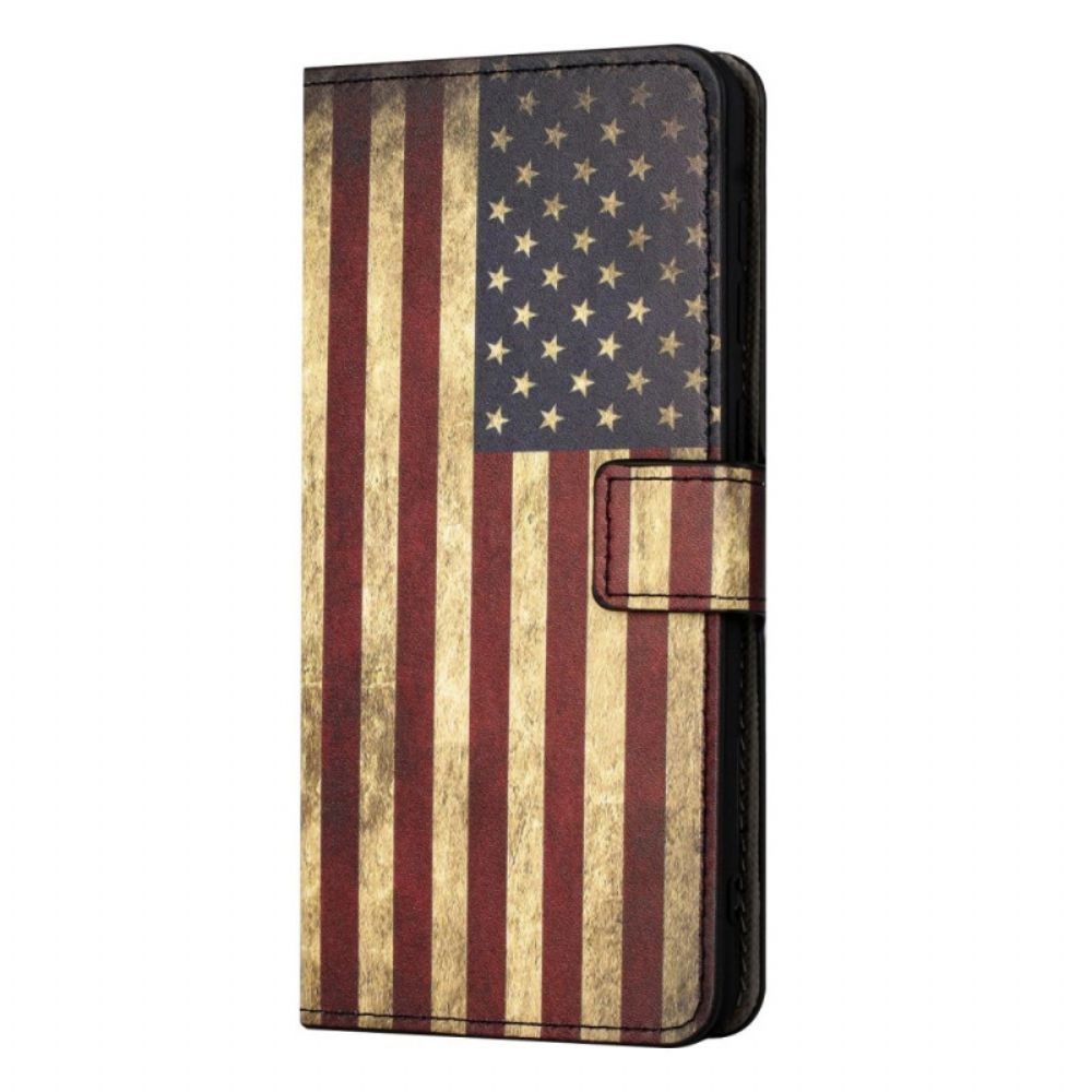 Flip Case voor OnePlus 10T 5G Vintage Amerikaanse Vlag