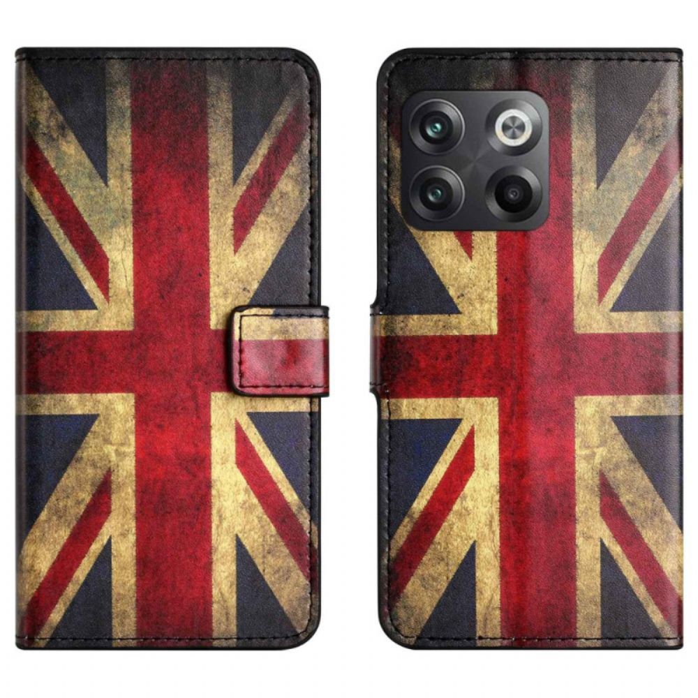 Folio-hoesje voor OnePlus 10T 5G Vintage Britse Vlag