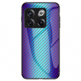 Hoesje voor OnePlus 10T 5G Koolstofvezel Gehard Glas