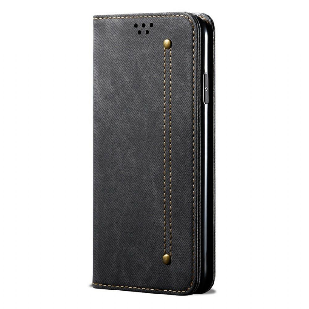 Bescherming Hoesje voor Samsung Galaxy A31 Folio-hoesje Denim Stof