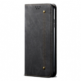 Bescherming Hoesje voor Samsung Galaxy A31 Folio-hoesje Denim Stof