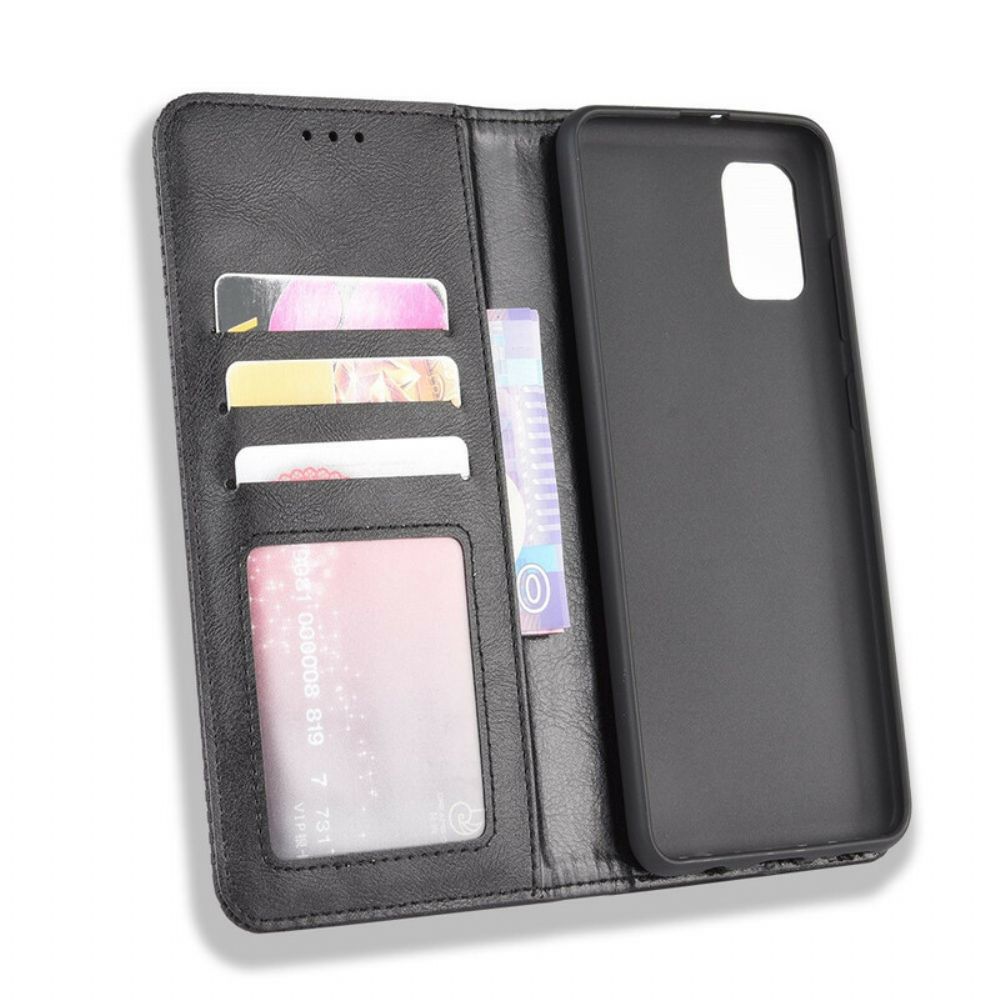 Bescherming Hoesje voor Samsung Galaxy A31 Folio-hoesje Vintage Gestileerd Leereffect