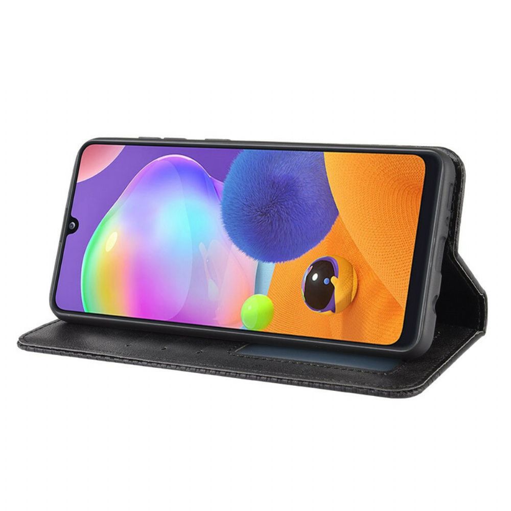 Bescherming Hoesje voor Samsung Galaxy A31 Folio-hoesje Vintage Gestileerd Leereffect