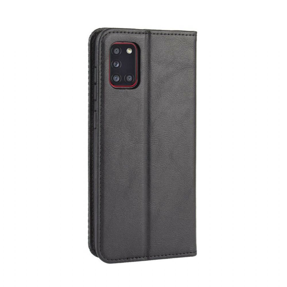 Bescherming Hoesje voor Samsung Galaxy A31 Folio-hoesje Vintage Gestileerd Leereffect