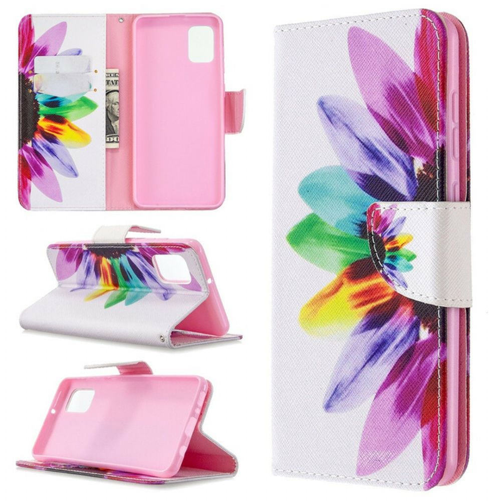 Folio-hoesje voor Samsung Galaxy A31 Aquarel Bloem