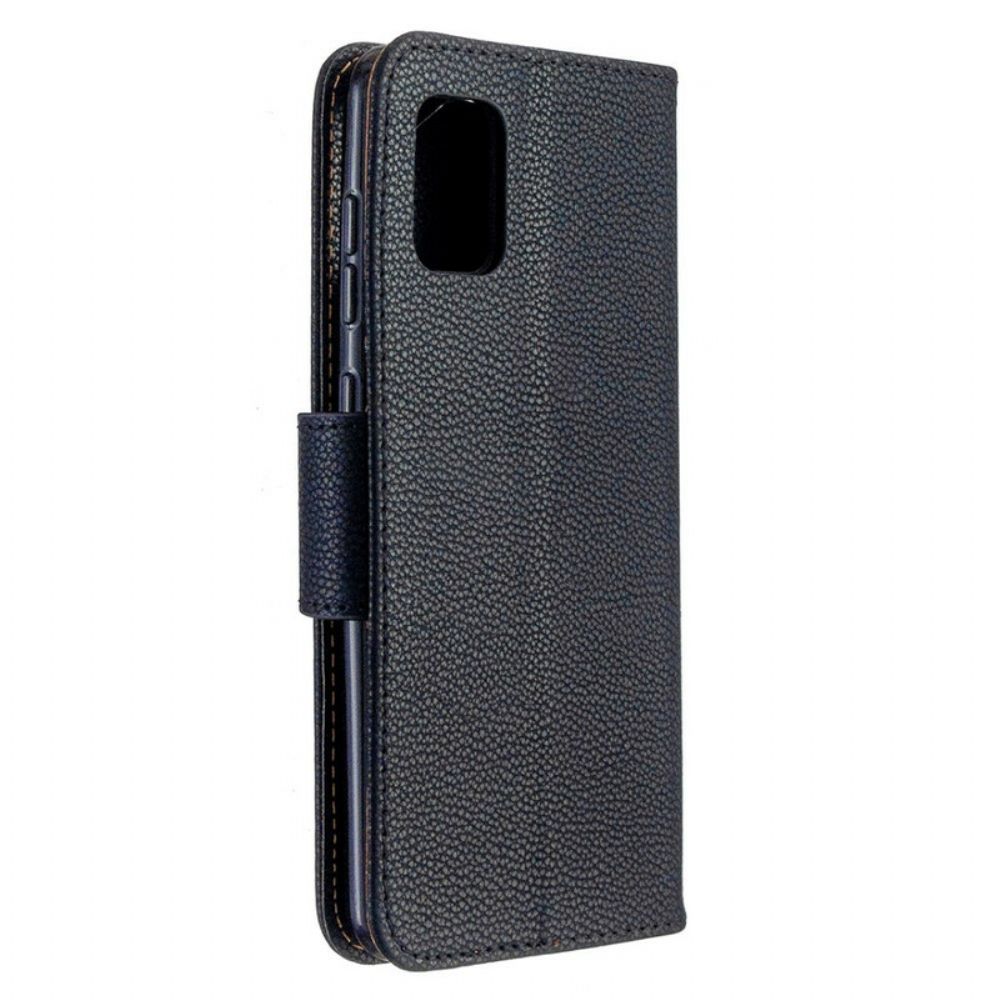 Folio-hoesje voor Samsung Galaxy A31 Flip Case Litchi Flap Schuin