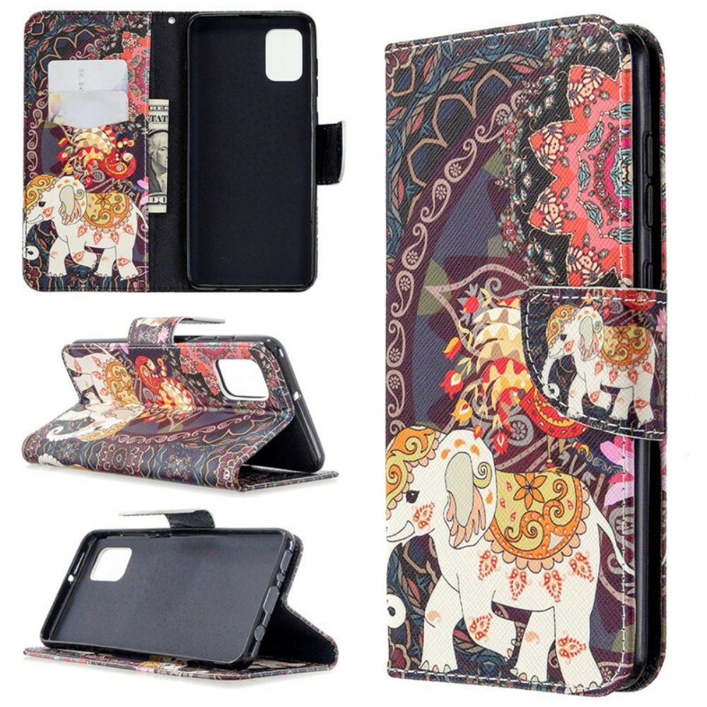 Folio-hoesje voor Samsung Galaxy A31 Indische Olifant