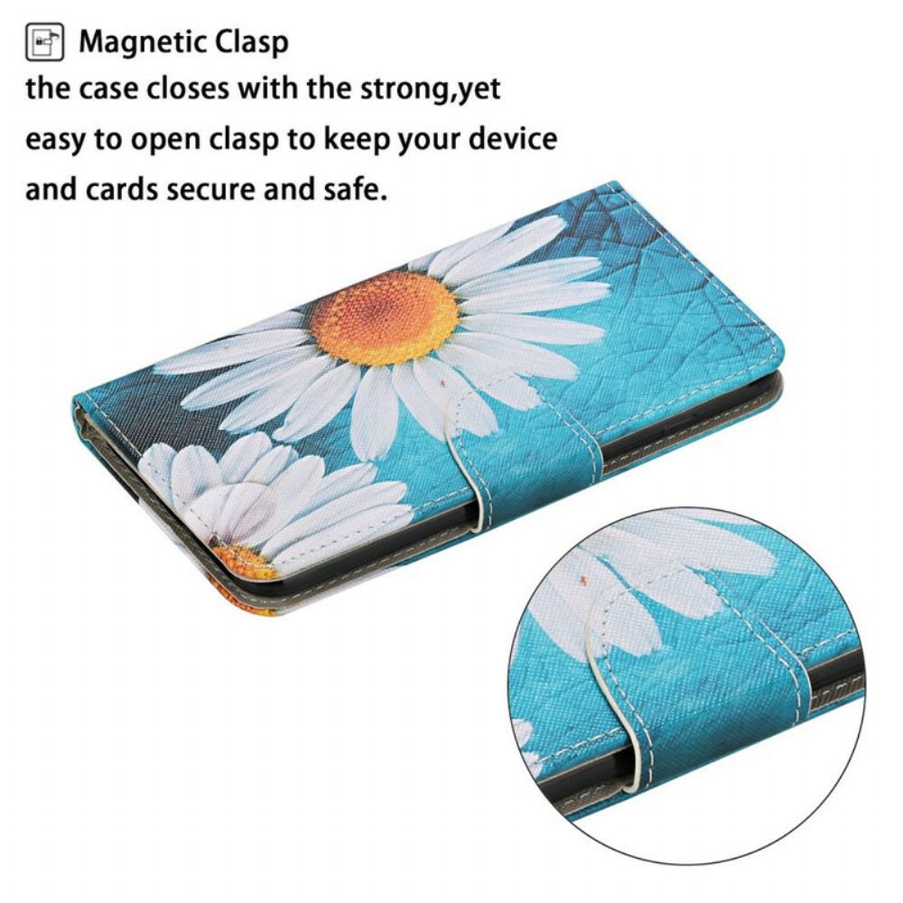 Folio-hoesje voor Samsung Galaxy A31 Meesterlijke Bloemen Met Riem