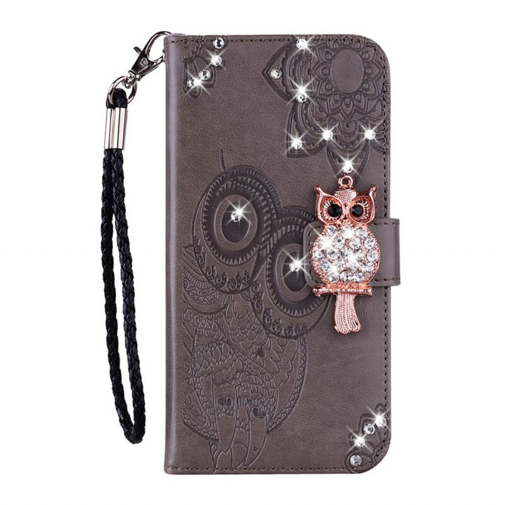 Folio-hoesje voor Samsung Galaxy A31 Uil Mandala En Charm