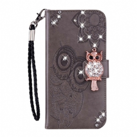 Folio-hoesje voor Samsung Galaxy A31 Uil Mandala En Charm