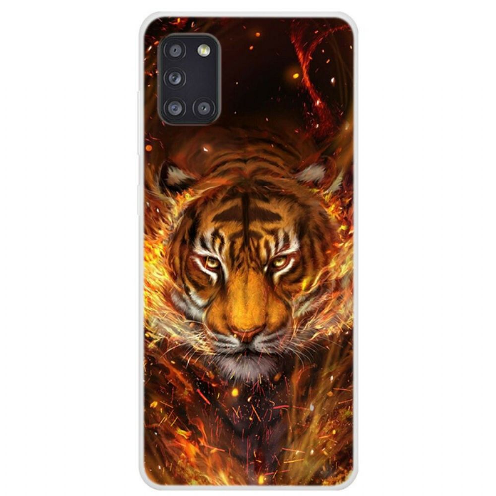 Hoesje voor Samsung Galaxy A31 Brandtijger