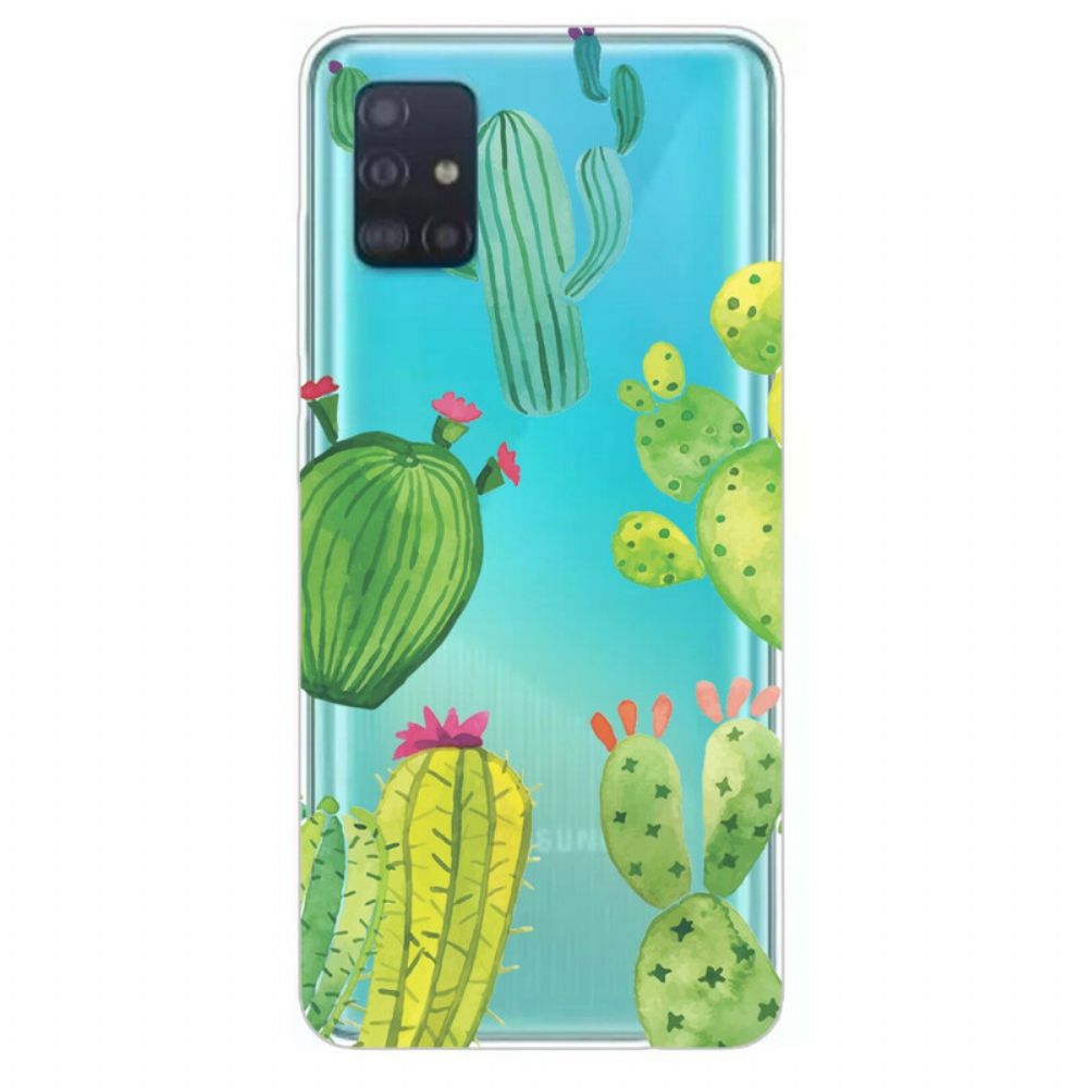 Hoesje voor Samsung Galaxy A31 Cactus Aquarel