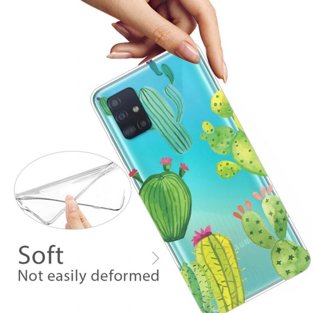 Hoesje voor Samsung Galaxy A31 Cactus Aquarel