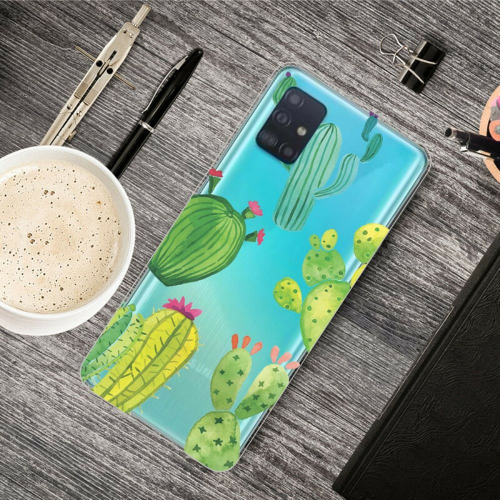 Hoesje voor Samsung Galaxy A31 Cactus Aquarel