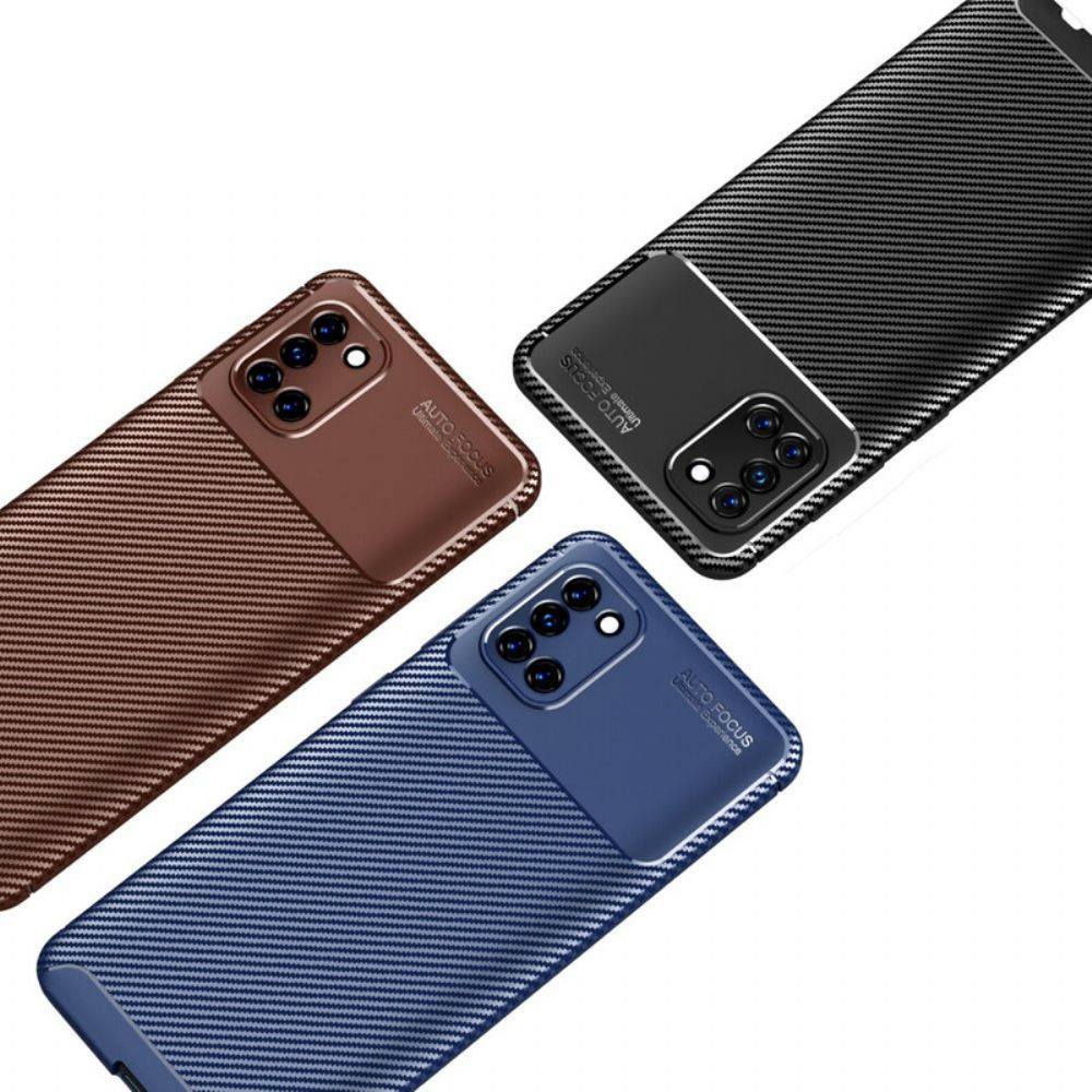 Hoesje voor Samsung Galaxy A31 Flexibele Koolstofvezeltextuur