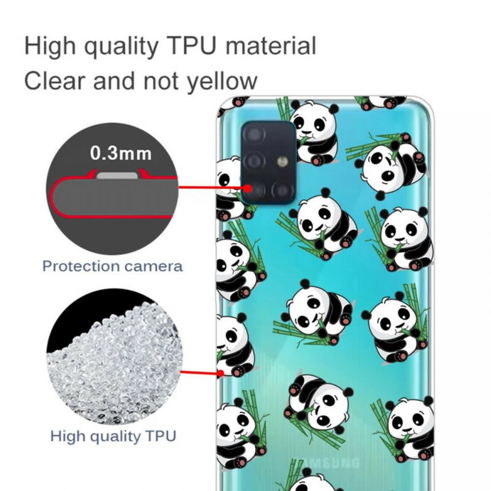 Hoesje voor Samsung Galaxy A31 Kleine Panda's