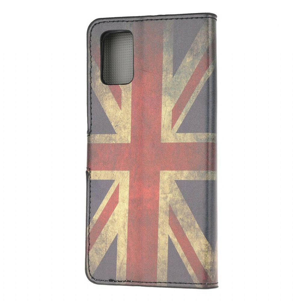 Leren Hoesje voor Samsung Galaxy A31 Engeland Vlag