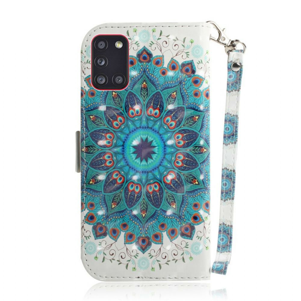 Leren Hoesje voor Samsung Galaxy A31 Met Ketting Meesterlijke Mandala Met Bandjes