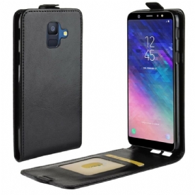 Flip Case voor Samsung Galaxy A6 Folio-hoesje Opvouwbaar Leereffect