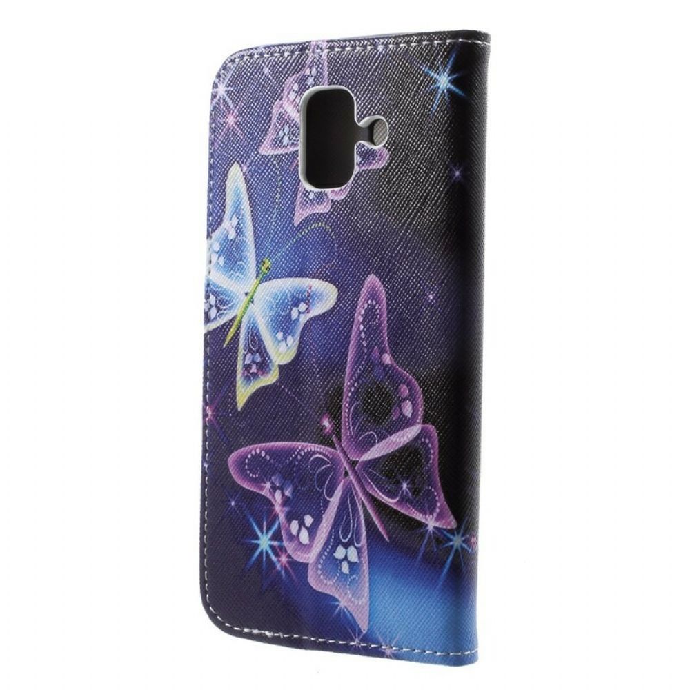 Flip Case voor Samsung Galaxy A6 Vlinders