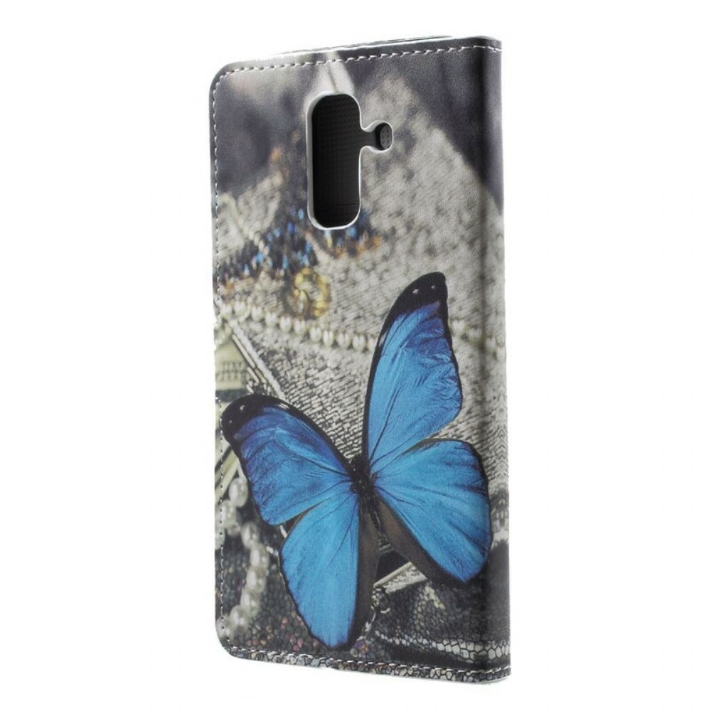 Folio-hoesje voor Samsung Galaxy A6 Blauwe Vlinder