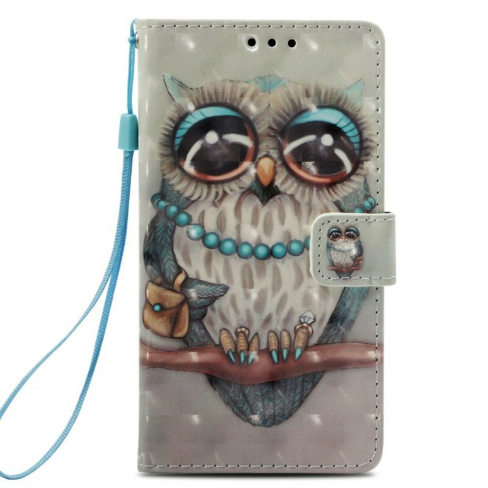 Folio-hoesje voor Samsung Galaxy A6 Miss Uil 3d