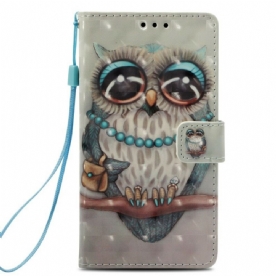 Folio-hoesje voor Samsung Galaxy A6 Miss Uil 3d