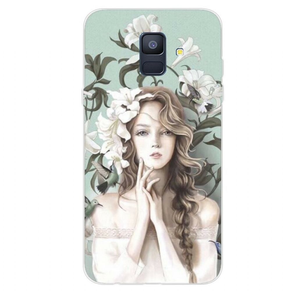 Hoesje voor Samsung Galaxy A6 De Bloemenvrouw